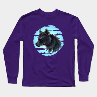 Wolf and Moon Long Sleeve T-Shirt